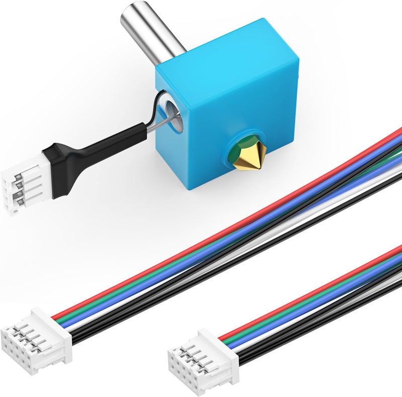 HEPHI3D Hotend Kit for Tina2BasicV9 Tina2S V10 3D Printers, Hotend Nozzle Assembly Kits with 10P Cable - Image 4